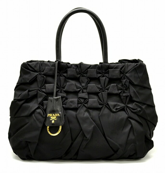 楽天市場】【バッグ】PRADA プラダ ハンドバッグ プリーツ ギャザー  