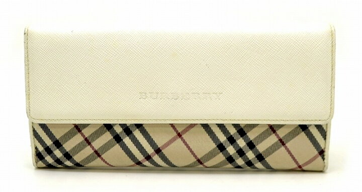楽天市場】【バッグ】BURBERRY バーバリー 2つ折り 長財布 ダブル 