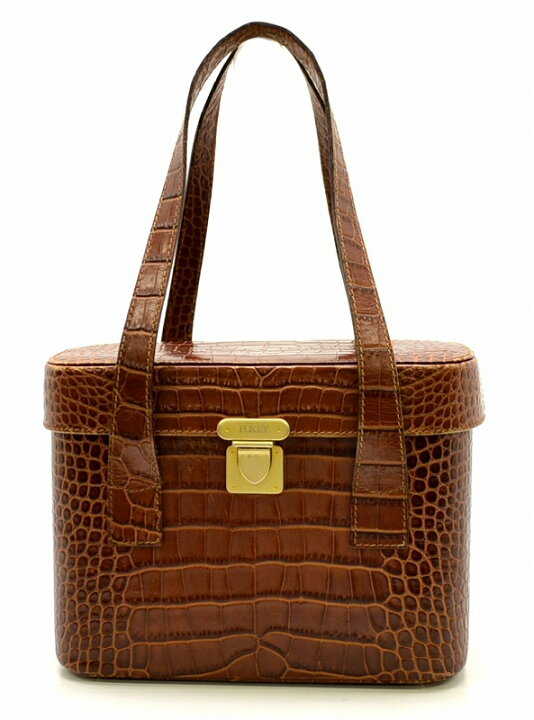 楽天市場】【バッグ】FOXEY フォクシー クロコ型押し レザー バニティ  