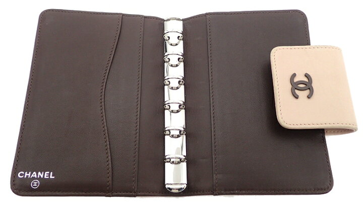 楽天市場】CHANEL シャネル ココマーク 手帳カバー 6穴式 アジェンダ  