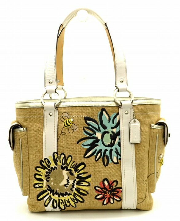 楽天市場】【バッグ】COACH コーチ ストローバッグ トートバッグ 
