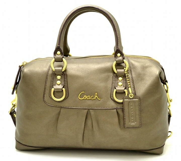 楽天市場】【バッグ】COACH コーチ アシュレイ レザー サッチェル 