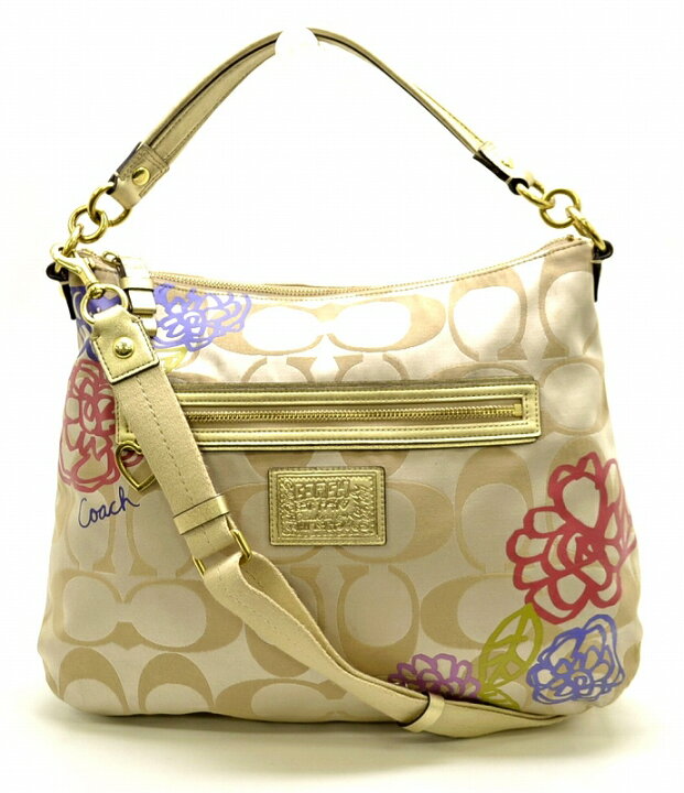 楽天市場】【バッグ】COACH コーチ ポピー シグネチャー キャンバス  