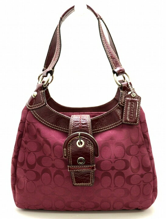 楽天市場】【バッグ】COACH コーチ ソーホー シグネチャー ホーボー  