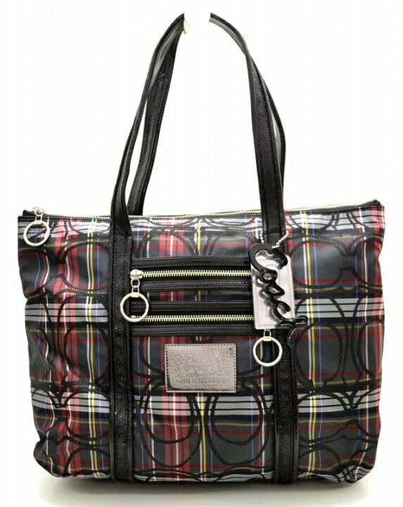 楽天市場】【バッグ】COACH コーチ ポピー タータングラムトート 