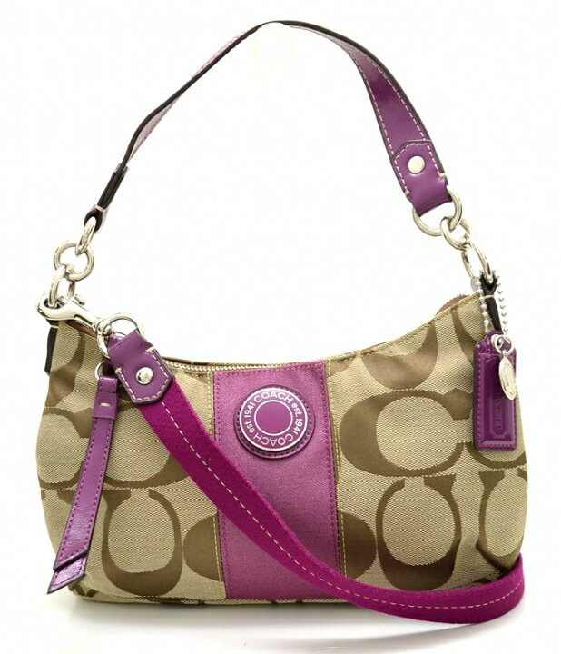 楽天市場】【バッグ】COACH コーチ シグネチャー ストライプ デミ  