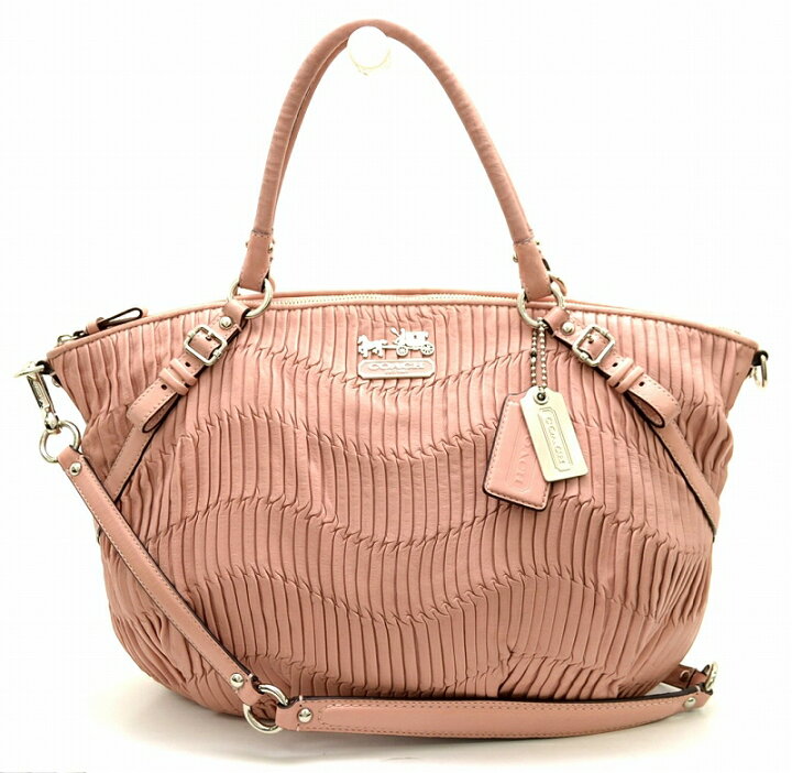 楽天市場】【バッグ】COACH コーチ マディソン ギャザード レザー 