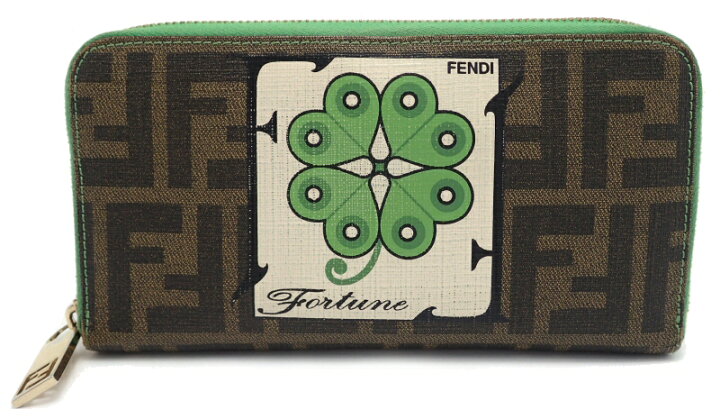 楽天市場】【財布】FENDI フェンディ ズッカ クローバー プリント 