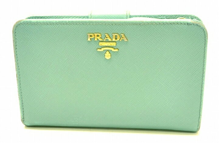 PRADA プラダ 折り財布 エメラルドグリーン - その他