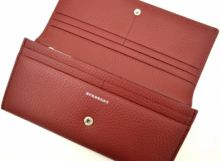 Burberry 長財布本革赤 