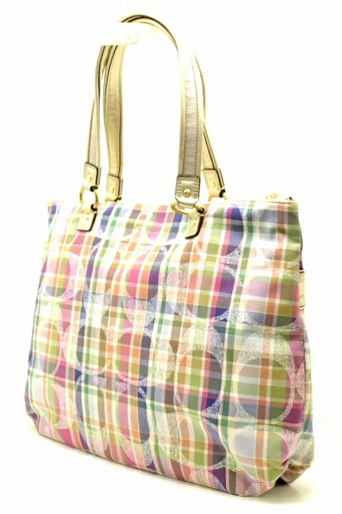 楽天市場】【バッグ】COACH コーチ シグネチャー マルチカラー 