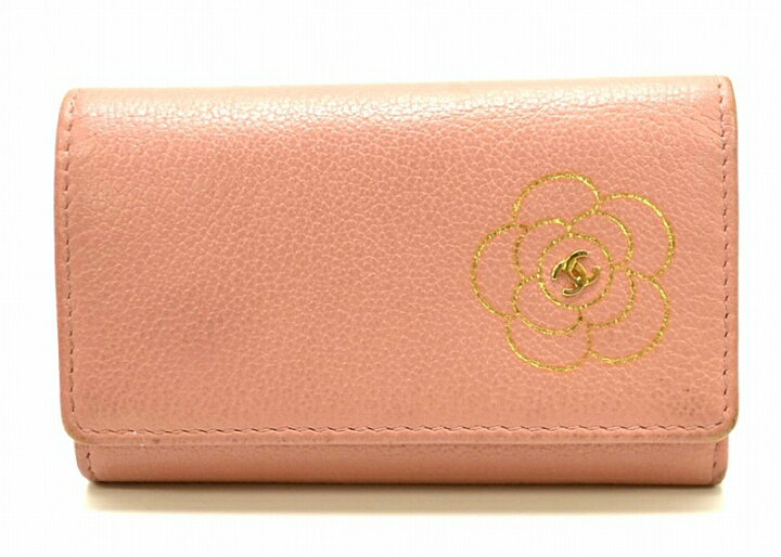 楽天市場】CHANEL シャネル カメリア 6連 キーケース レザー ピンク  