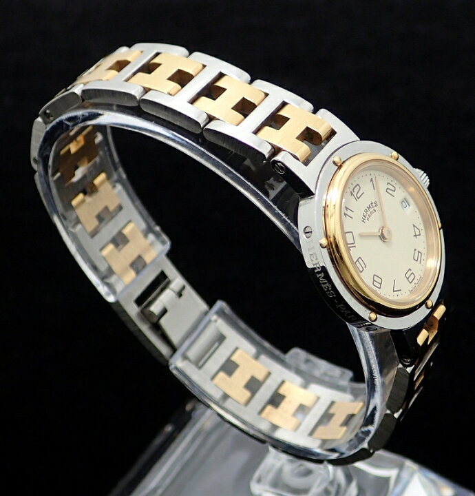 楽天市場】【ウォッチ】HERMES エルメス クリッパー デイト アイボリー  