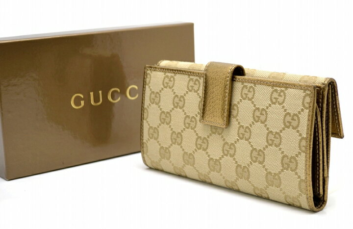 楽天市場】【財布】GUCCI グッチ GGキャンバス 2つ折 Wホック ダブル 
