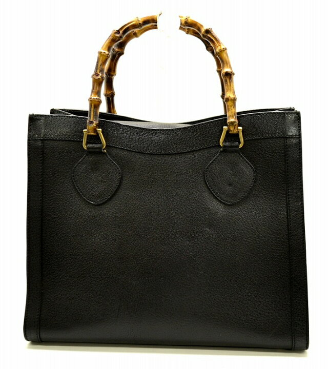 楽天市場】【バッグ】GUCCI グッチ バンブー レザー ハンドバッグ 黒 