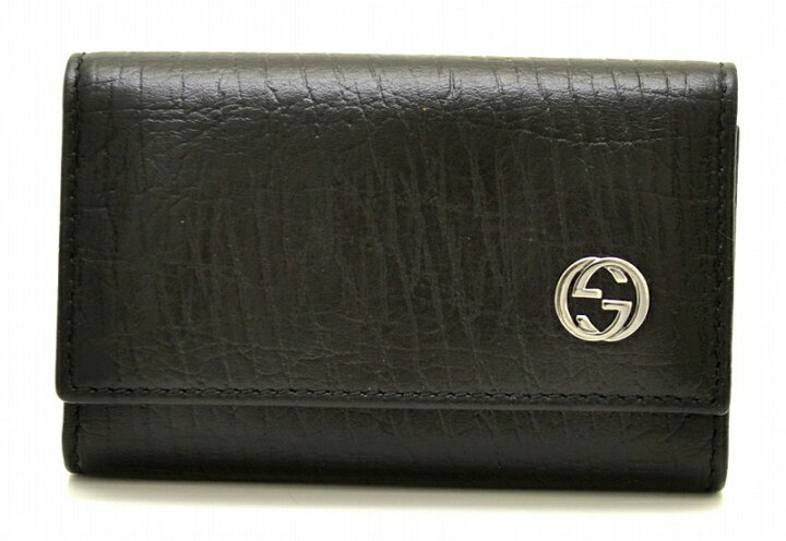 楽天市場】【未使用品】GUCCI グッチ Gロゴ 6連キーケース レザー 黒  