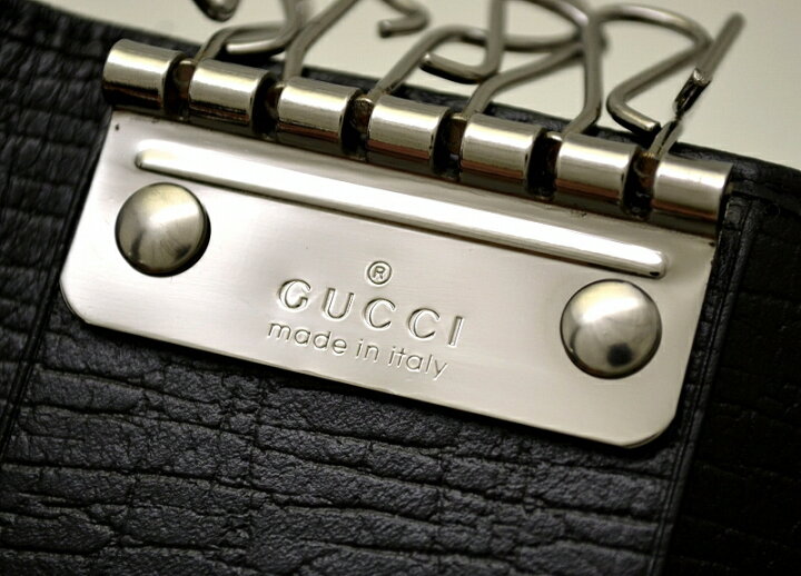 楽天市場】【未使用品】GUCCI グッチ Gロゴ 6連キーケース レザー 黒 