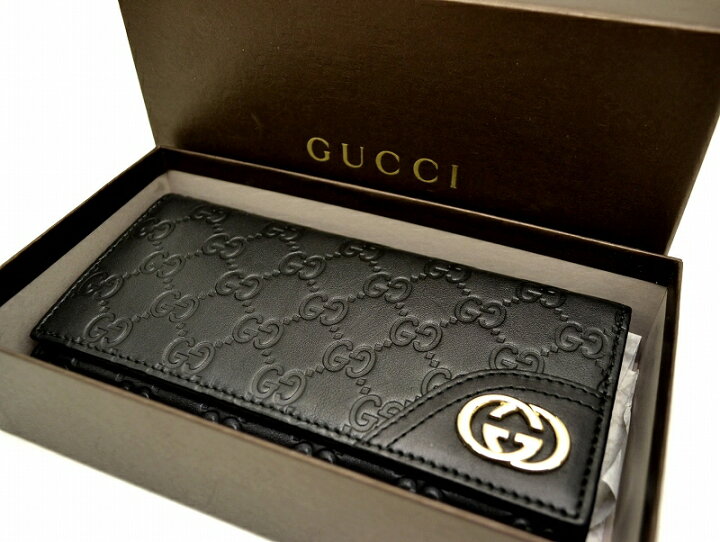 楽天市場】【財布】GUCCI グッチ グッチシマ レザー 2つ折長財布  