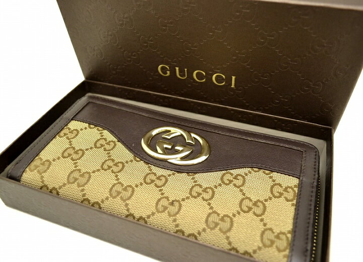 楽天市場】【財布】GUCCI グッチ GGキャンバス レザー ラウンド 