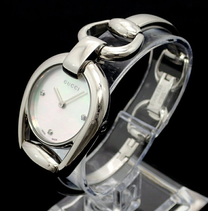 楽天市場】【ウォッチ】 GUCCI グッチ ホースビット 3Pダイヤ シェル  