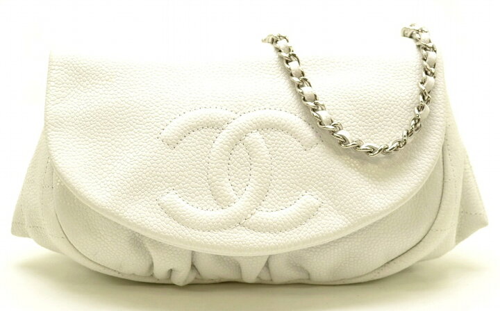 楽天市場】【バッグ】CHANEL シャネル ハーフムーン キャビアスキン 