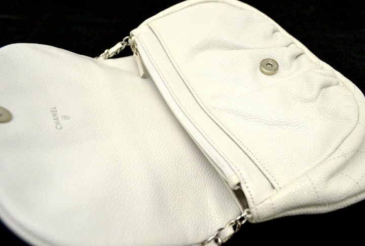 楽天市場】【バッグ】CHANEL シャネル ハーフムーン キャビアスキン  