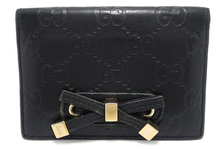 楽天市場】GUCCI グッチ グッチシマ リボン レザー カードケース パス  