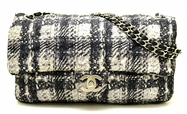 楽天市場】【バッグ】CHANEL シャネル ツイード風プリント チェーン  