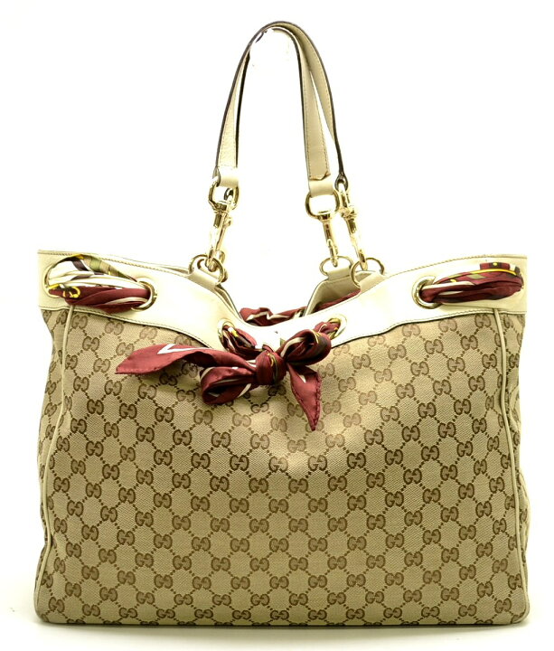 楽天市場】【バッグ】GUCCI グッチ GGキャンバス スカーフ付き トート  