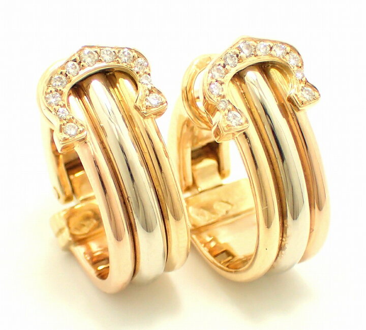 楽天市場】【ジュエリー】Cartier カルティエ 2C ピアス K18YG/WG/PG 