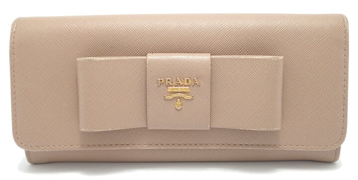 楽天市場】【財布】PRADA プラダ リボン モチーフ 2つ折 長財布  