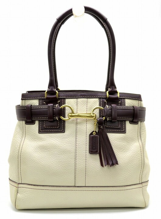 楽天市場】【バッグ】COACH コーチ ハンプトンズレザー キャリーオール 