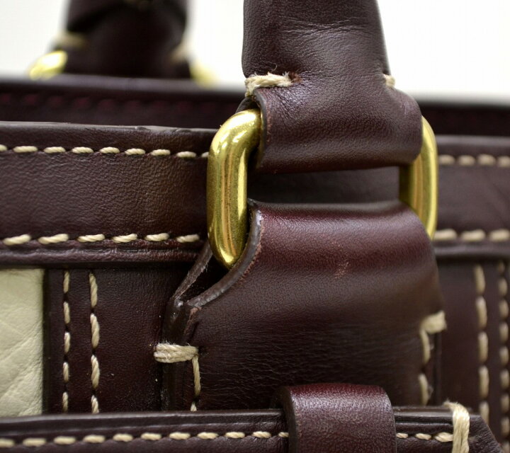 楽天市場】【バッグ】COACH コーチ ハンプトンズレザー キャリーオール 