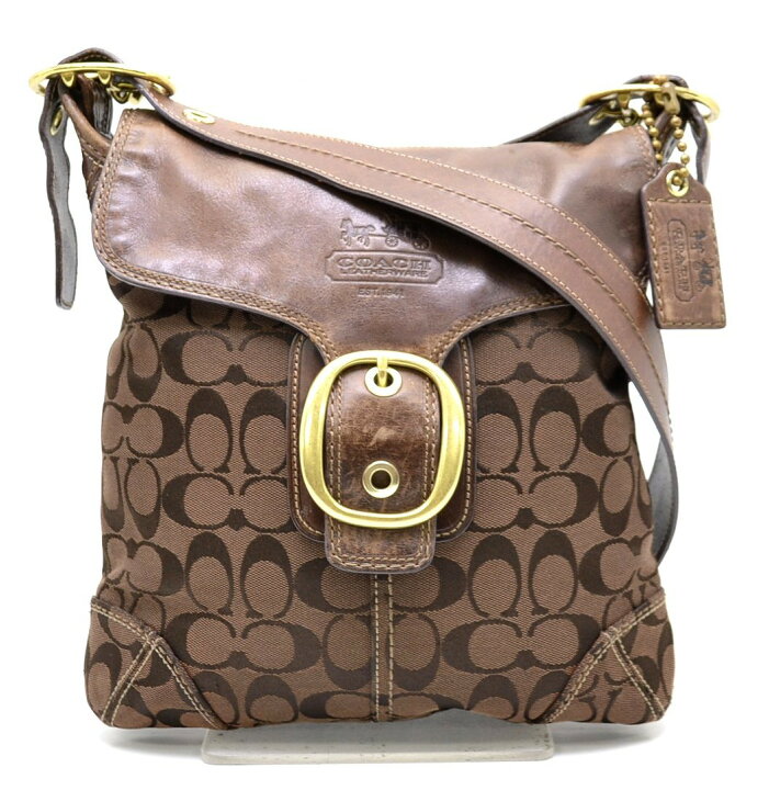 楽天市場】【バッグ】COACH コーチ シグネチャー フラップダッフル  