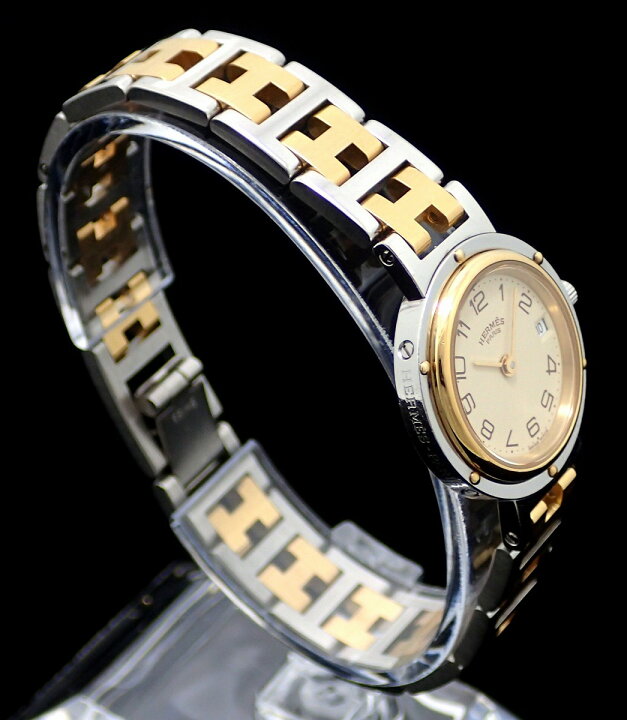 楽天市場】【ウォッチ】HERMES エルメス クリッパー デイト アイボリー  