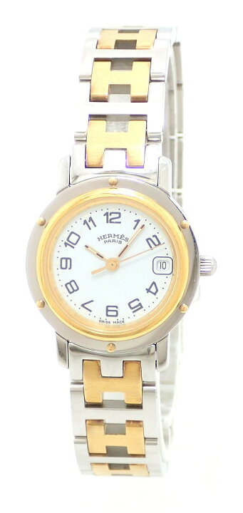 楽天市場】【ウォッチ】HERMES エルメス クリッパー デイト ホワイト  