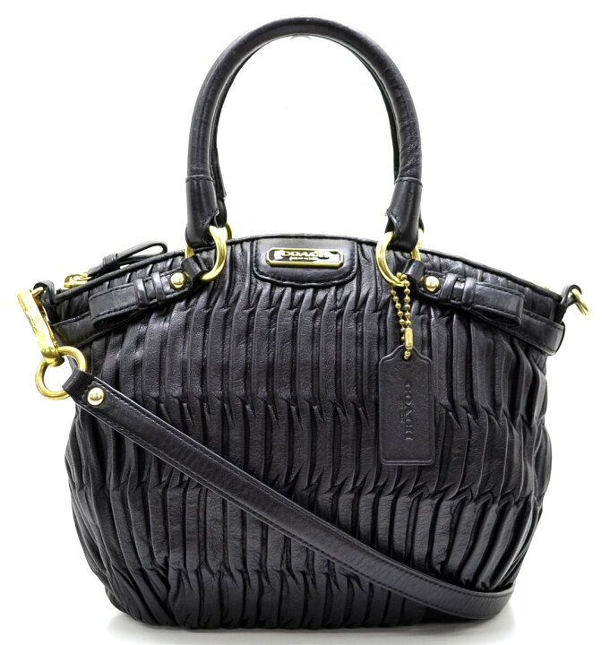 楽天市場】【バッグ】COACH コーチ マディソン ギャザード レザー  