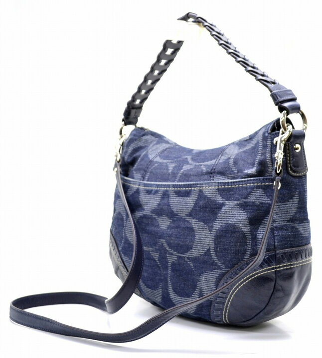 COACH コーチ ワンショルダー デニム ショルダーバッグ インディゴ 