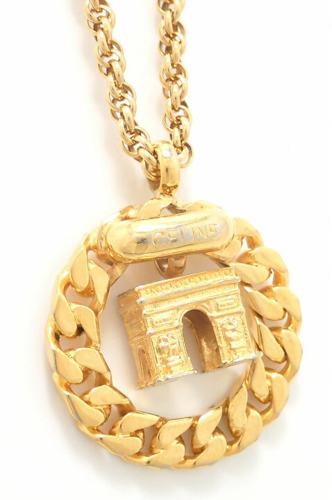 楽天市場】【ジュエリー】CELINE セリーヌ ロング チェーン ペンダント  