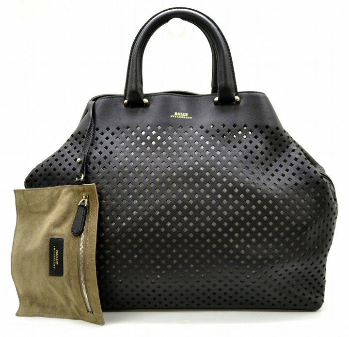 楽天市場】【バッグ】BALLY バリー パンチング レザー ハンドバッグ 
