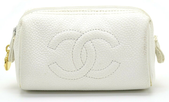 楽天市場】【バッグ】CHANEL シャネル キャビアスキン ポーチ コスメ 