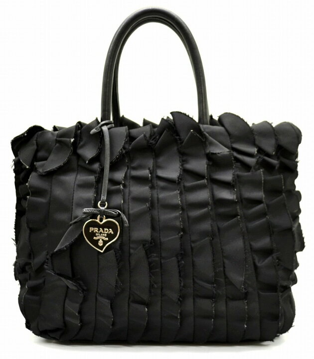 楽天市場】【バッグ】PRADA プラダ フリル ハンドバッグ トートバッグ  