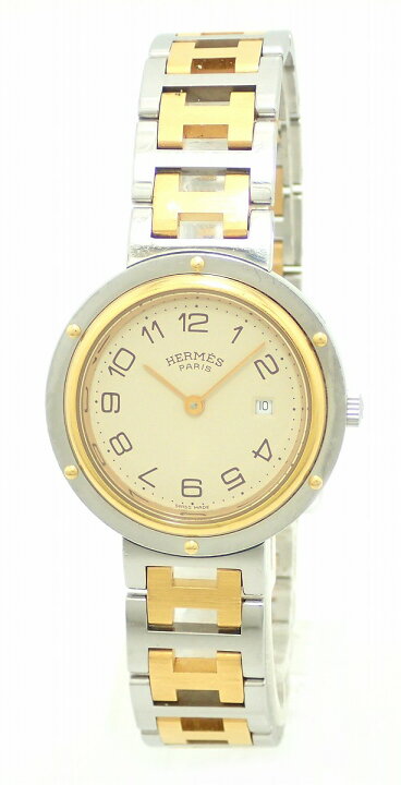 楽天市場】【ウォッチ】HERMES エルメス クリッパー デイト アイボリー  