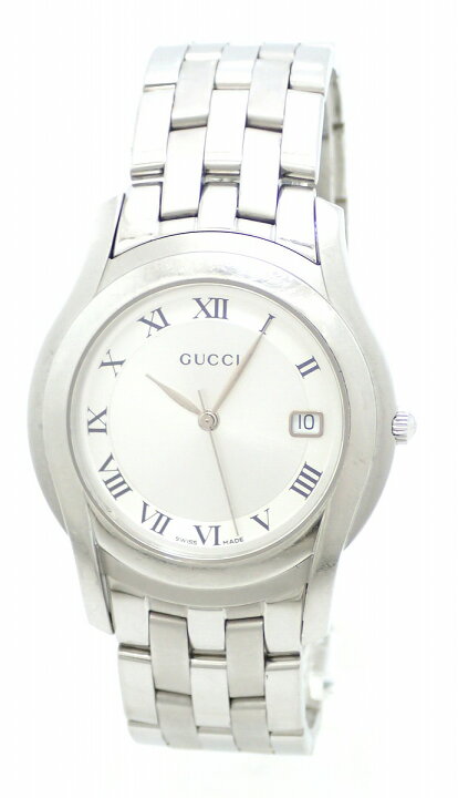 楽天市場】【ウォッチ】GUCCI グッチ シルバー文字盤 デイト メンズ QZ  