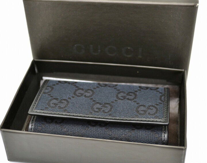 楽天市場】【未使用品】GUCCI グッチ GGキャンバス レザー 6連キー 