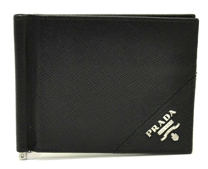 楽天市場】【財布】PRADA プラダ マネークリップ式 2つ折 札入れ  