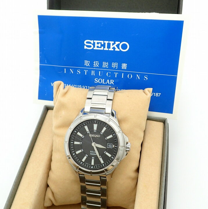 楽天市場】【ウォッチ】SEIKO セイコー ブラック文字盤 デイト SS 