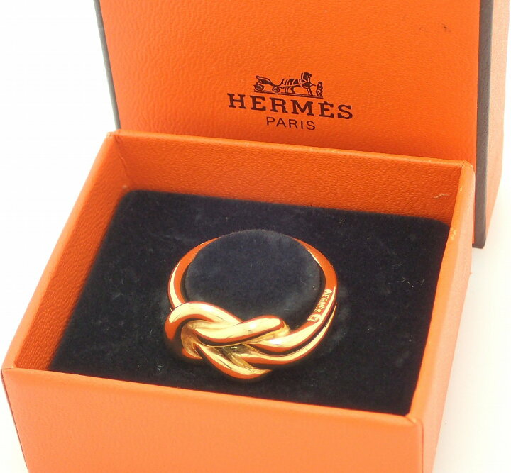 楽天市場】HERMES エルメス アタメ スカーフリング GP ゴールド色  