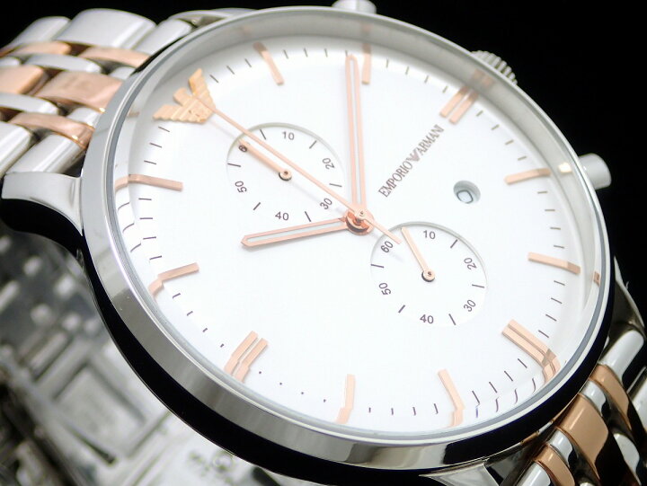 楽天市場】【ウォッチ】EMPORIO ARMANI エンポリオ アルマーニ クロノ 