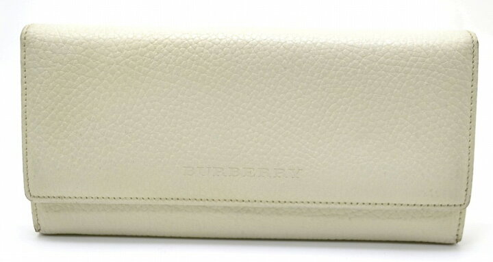 楽天市場】【財布】BURBERRY バーバリー 2つ折り 長財布 レザー 白  